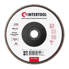 Диск шліфувальний пелюстковий Intertool BT-0232 180х22мм зерно K120