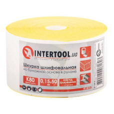 Шліфувальна шкурка Intertool BT-0818 на паперовій основі К80 115мм 50м