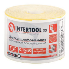 Шліфувальна шкурка Intertool BT-0821 на паперовій основі К120 115мм 50м