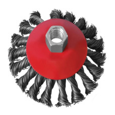 Щітка конусна Intertool BT-4115 115мм для КШМ М14 пучки крученого дроту