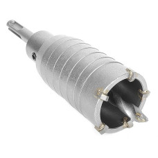 Комплект свердло корончате по бетону Intertool SD-7040 40мм перехідник SDS Plus 100мм