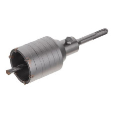 Комплект свердло корончате по бетону Intertool SD-7055 55мм плюс перехідник SDS Plus 100мм