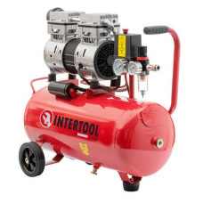 Компресор Intertool PT-0022 24л 0.75кВт 220В 8атм 145л/хв малошумний безмасляний 2 цил.