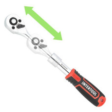 Рукоятка з храповим механізмом телескопічна Intertool ET-8004 1/4