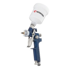Краскопульт пневматичний Intertool PT-0121 HVLP MINI форсунка 1.0мм верхній пластиковий