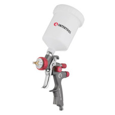 INTERTOOL PT-0143 Краскопульт пневм. LVLP TEFLON проф, форсунка 1.3мм, верхний пластик.бак 600мл