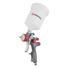 Краскопульт пневм. Intertool PT-0148 LVLP TEFLON проф. форсунка 1.8мм верхній шар бак