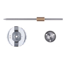 Комплект форсунки Intertool PT-2107 0.8мм для краскоп.PT-0129 дюза повітряна головка голка