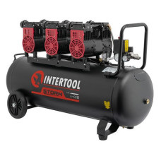 Компресор Intertool PT-0028 100л 3x1.1кВт 220В 8атм 480л/хв 1400 об/хв малошумний безмасл