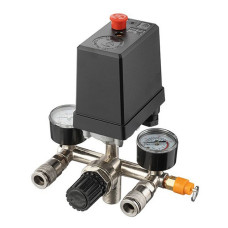 Прессостат Intertool PT-9097 380В блок автоматики компресора 10 bar в зборі прессостат редуктор