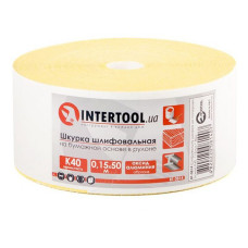 Шкурка шліфувальна на паперовій основі Intertool BT-0814 К40 115мм x 50м