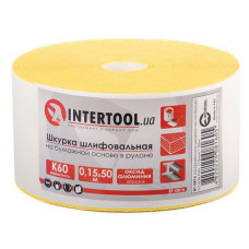Шкурка шліфувальна на паперовій основі Intertool BT-0816 К60 115мм x 50м
