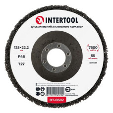 Диск зачистний Intertool BT-0602 із спіненого абразиву 125х22.2х13мм P46 T27 чорний