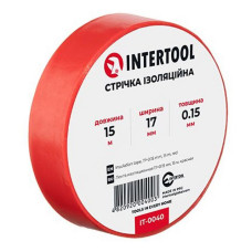 Стрічка ізоляційна Intertool IT-0040 0.15мм x 17мм x 15м червона