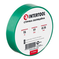 Стрічка ізоляційна Intertool IT-0041 0.15мм x 17мм x 15м зелена