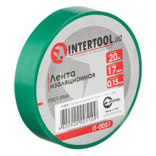 Стрічка ізоляційна Intertool IT-0051 0.15мм x 17мм x 20м зелена