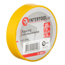 Стрічка ізоляційна Intertool IT-0052 0.15мм x 17мм x 20м жовта
