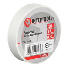 Стрічка ізоляційна Intertool IT-0053 0.15мм x 17мм x 20м біла