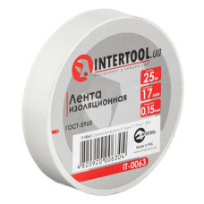 Стрічка ізоляційна Intertool IT-0063 0.15мм x 17мм x 25м біла