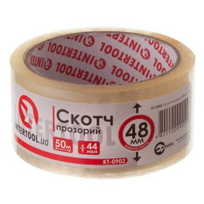 Скотч прозорий Intertool KT-0902 48ммх50мх52мкм