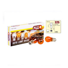Лампа габаритна Pulso S25/BAU15s/PY21W 12V 21W amber/поворот 1 контакт