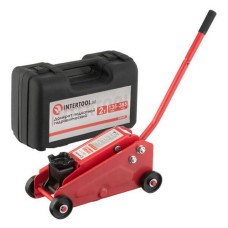 Домкрат гідравлічний підкатний Intertool GT0109 2т висота підйому 130-380мм в пластиковому футлярі