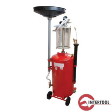 Установка вакуумна для зливу масла Intertool GT2100 з передкамерою і воронкою 90л