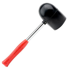 Киянка гумова Intertool HT-0228 з маталевою ручкою 1250г 90мм чорна