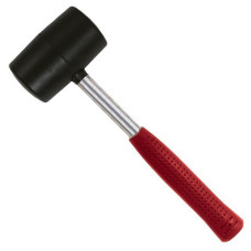 Киянка гумова Intertool HT-0233 з маталевою ручкою 900г 90мм чорна