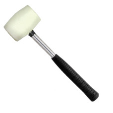 Киянка гумова Intertool HT-0227 з маталевою ручкою 450г 65мм біла