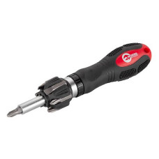 Викрутка реверсіонна Intertool HT-0408 з комплектом насадок 7шт