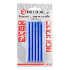 Комплект клейових стрижнів Intertool RT -1054 7.4x100мм блакитні 12шт