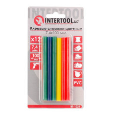 Комплект клейових стрижнів Intertool RT-1031 7.4х100мм асорті 12шт