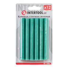 Комплект клейових стрижнів Intertool RT-1056 11.2x100мм зелені 12шт