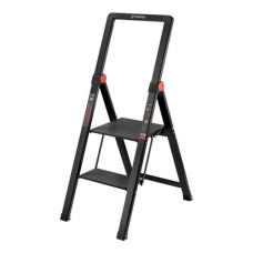 Драбина алюмінієва Intertool LT-5002 Black Slim 2 ступені висота верхньої ступені 456мм 150кг