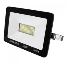 LED прожектор Lemanso 50W IP65 холодний 6500К 3000lm Посейдон чорний