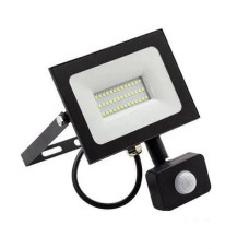 LED прожектор Lemanso з датчиком руху 30W IP65 холодний 6500К 2400lm чорний