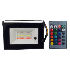 LED прожектор Lemanso 100W RGB з пультом IP65 чорний
