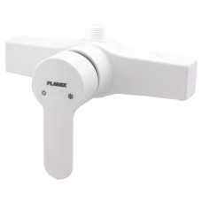 Змішувач для душової кабини Plamix Mario-003 White без шлангу і лійки пластиковий