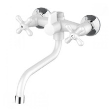 Змішувач для ванни короткий Plamix Amax-142 white букса 1/2