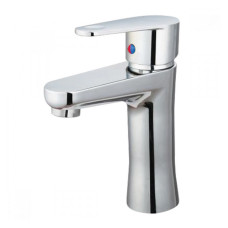 Змішувач для умивальника Plamix Vega-001 Chrome без підводки пластиковий корпус картридж 35мм