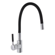 Змішувач для кухні Mixxus Premium Rio 011 Refl Black з силіконовим зливом
