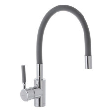 Змішувач для кухні Mixxus Premium Rio 011 Refl Gray з силіконовим зливом