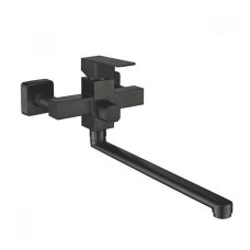 Змішувач для ванни довгий Mixxus KUB-006 Euro Black з нерж. стали SUS304 картридж 35мм