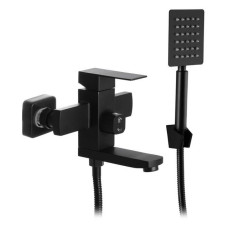Змішувач для ванни короткий Mixxus KUB-009 Euro Black з нерж. стали SUS304 картридж 35мм
