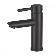 Змішувач для умивальника Mixxus SUS-001-A BLACK з коротким зливом з нерж. стали SUS304
