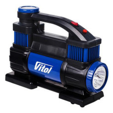 Компресор Vitol K-70 150psi 23А 90л / хв 2 циліндра з клемами плюс шланг 5м