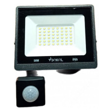 Прожектор Sokol LED-SLT 50W IP65 холодний 6500К 3500lm з датчиком руху