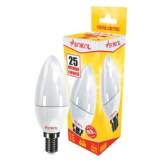 Лампа світлодіодна 220 C37 свічка 6W 3000К Е14