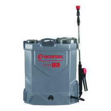 Обприскувач акумуляторний Intertool DT-9012 ранцевий 12л 3.1л/хв батарея 12 В/8 Аг